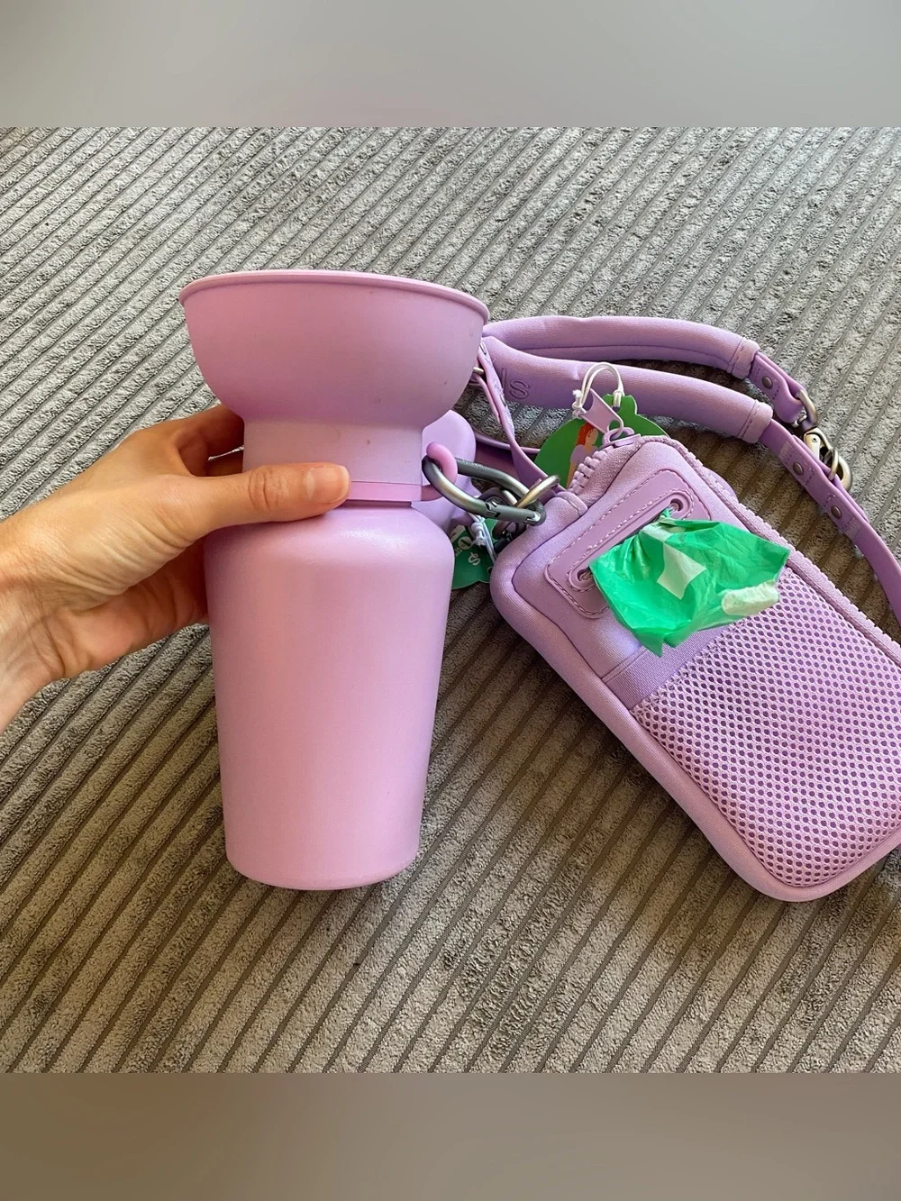 NWT Springer Dog Leash with Bag, treat container and water bottle